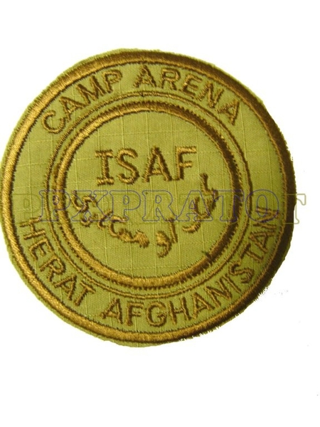 Camp Arena Herat Afghanistan ISAF International Security Assistance Force Patch Militare Desert Toppa Ricamo con Velcro