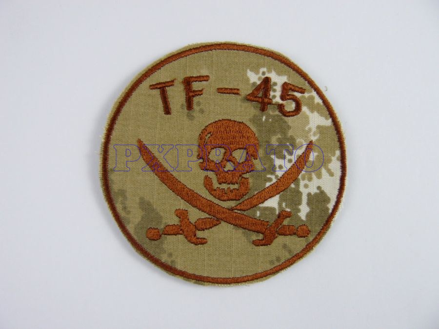Task Force 45 Patch Toppa Militare desert ricamo velcro scritta in greco -  PXPrato
