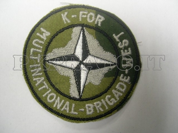 Kosovo KFOR 1999 Patch Toppa Militare Force Multinational Brigade West Missione Esercito Italiano All'Estero Ricamo