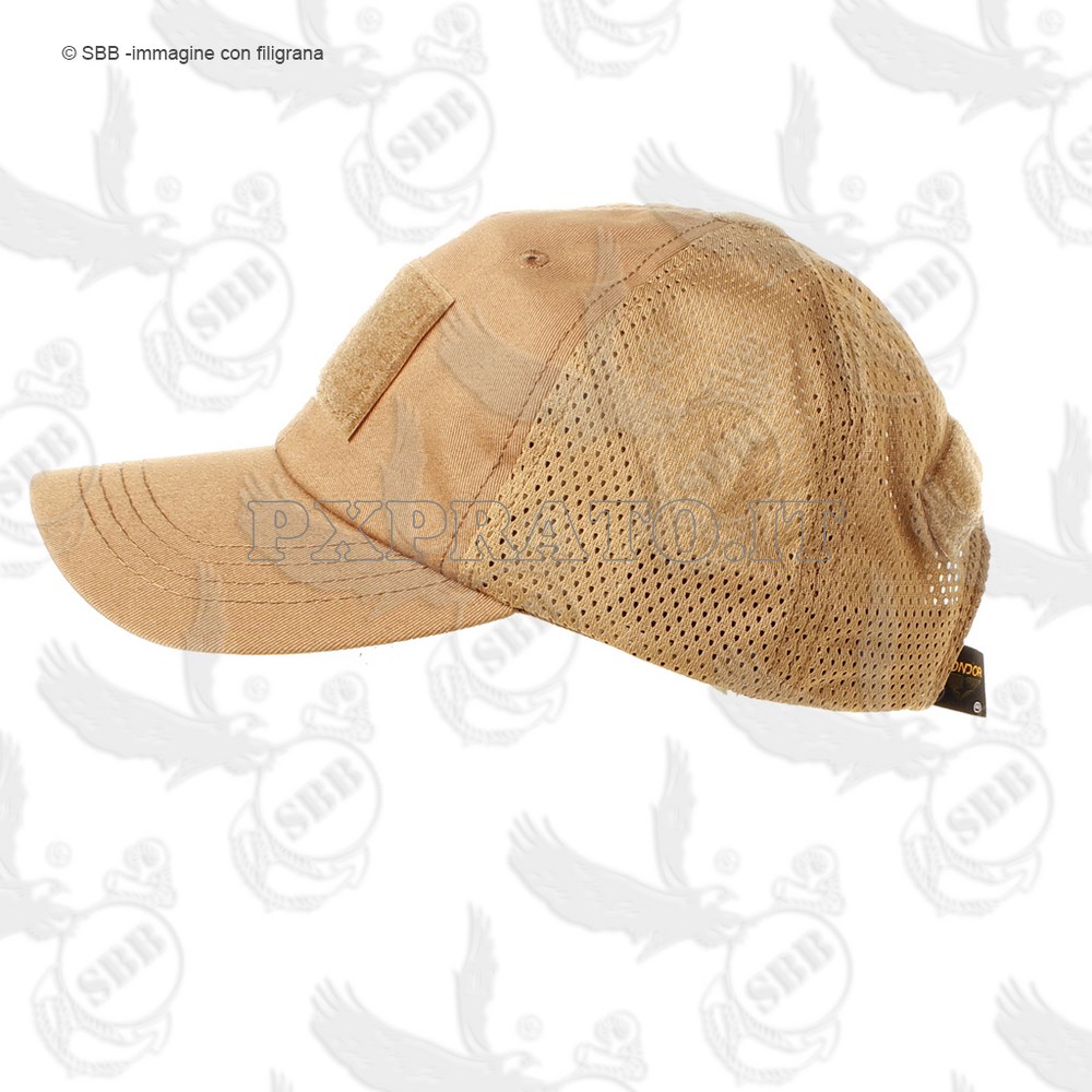 CONDOR Mesh Tactical Cap Berretto Militare Tattico Cappello SoftAir Marrone  Con Visiera Velcro Retina - PXPrato