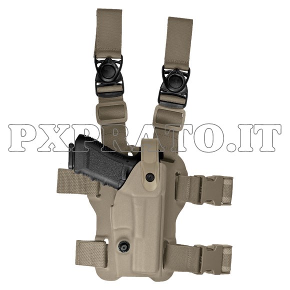 ACEXIER Adattatore Per Fondina Modulare In Metallo QLS 19 22 Drop Leg Gun Holster Case Mid-Ride Adapter Lower The Pistol Below Belt Carry Platform (CP - Foto 4