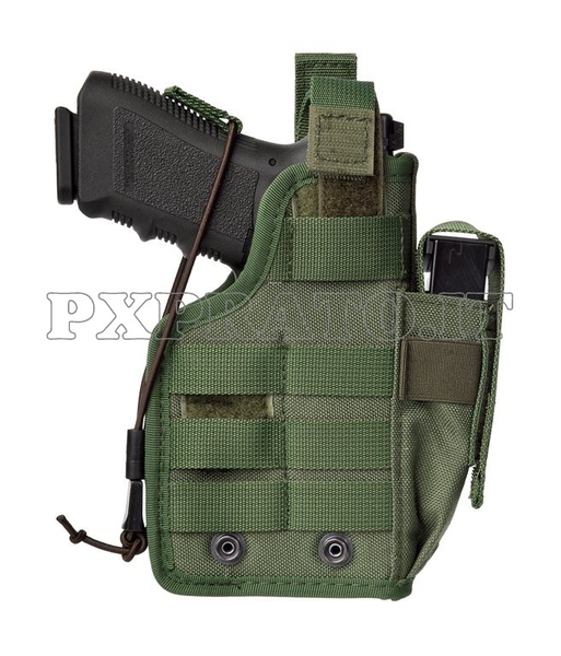 Vega Holster Fondina MM2 Modulare Molle Militare Per Pistola Cordura Verde Ambidestra Con Porta Caricatore  