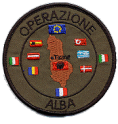 Operazione Alba 1997 Albania Patch Toppa Missione Militare Esercito Italiano All'Estero ricamata verde termoadesiva 