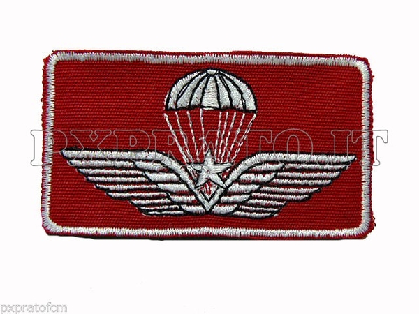 Brevetto Paracadutista Militare per Operatore Croce Rossa Patch Toppa Ricamata Velcro