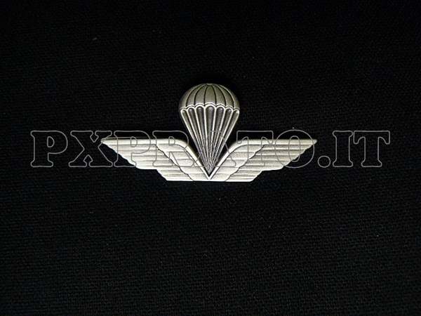 Brevetto Paracadutista Civile Mignon in Metallo Distintivo Spilla Paracadutismo