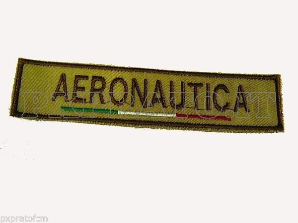 Aeronautica Militare con Bandiera Italia Tricolore Patch Toppa ricamata con velcro