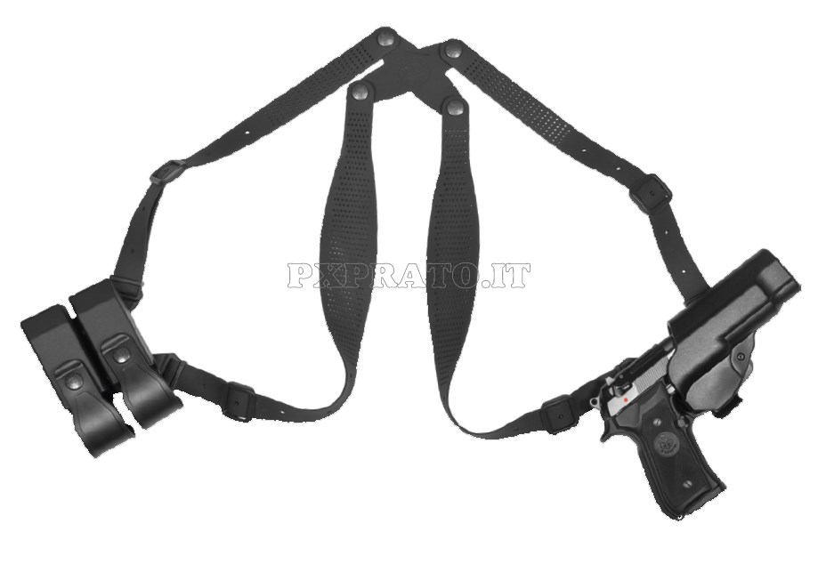 Porta Manganello Tonfa DI Vega - Nero, Per Cinturoni Militari E Guardie Giurate, Made In Italy - Foto 5