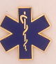 Croce Misericordia Esculapio Blu Stemma di Soccorso Medico Pin Spillino da Giacca 