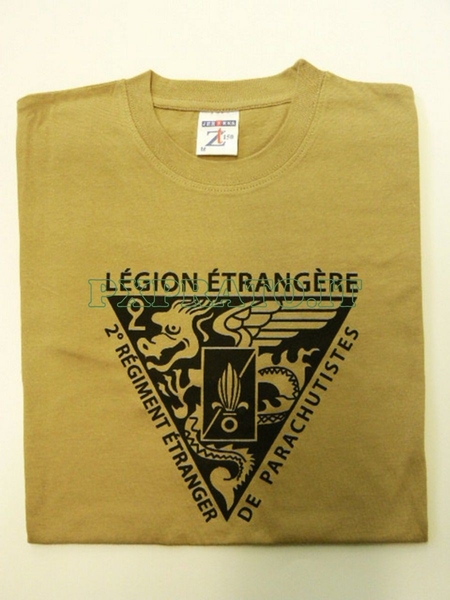 Maglietta Militare Legion Etrangere T-shirt Legione Straniera Francese 2° Regiment Etranger De Parachutistes Drago 