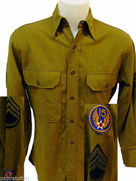 Camicia in Lana 15 Air Force WWII Originale