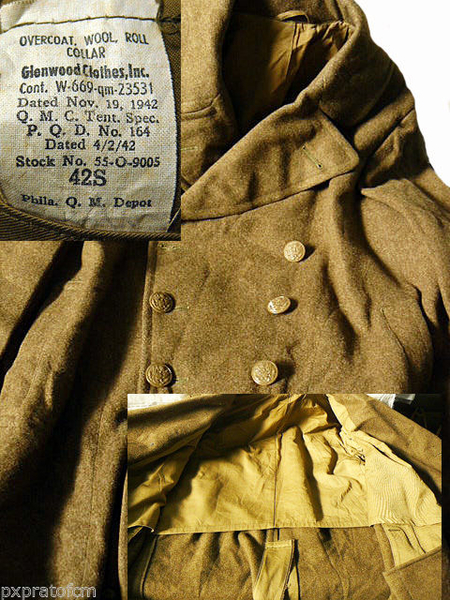 Cappotto in lana USA WWII datato 1942