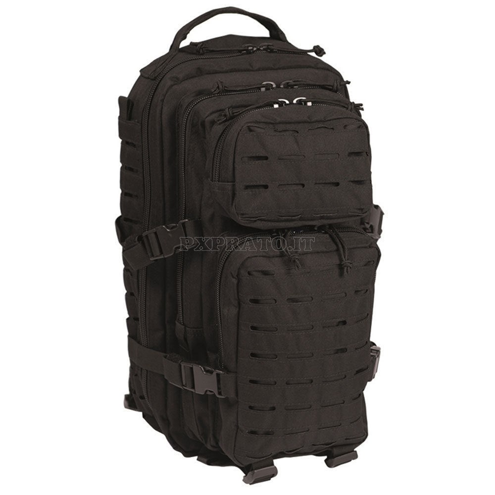 MILTEC Zaino Militare Taglio Laser 30 Litri Nero - PXPrato