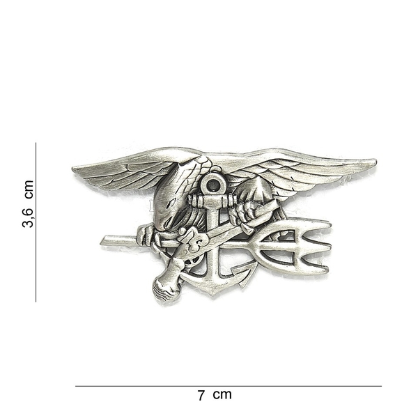U.S. Navy SEALs Argento Spilla Distintivo Stemma Badge Militare in Metallo da Uniforme Divisa Giacca Forze Speciali della Marina degli Stati Uniti d'America 