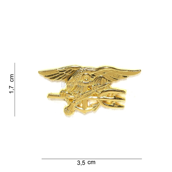 U.S. Navy SEALs Spilla Piccola Oro Distintivo Stemma Badge Militare in Metallo da Uniforme Divisa Giacca Forze Speciali della Marina degli Stati Uniti d'America 