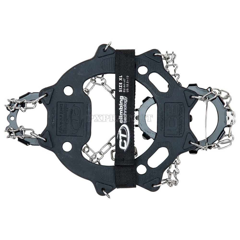Sportneer Ramponi da Ghiaccio a trazione, 19 Punte in Acciaio Inox Antiscivolo per Scarpe da Neve, Protezione sicura per Camminare, Jogging, Arrampicata, Pesca, Alpinismo, Arancione, M
