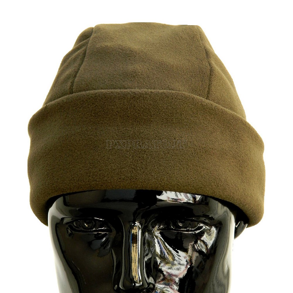 Cappello Tondo Zuccotto Militare Verde in Pile - PXPrato