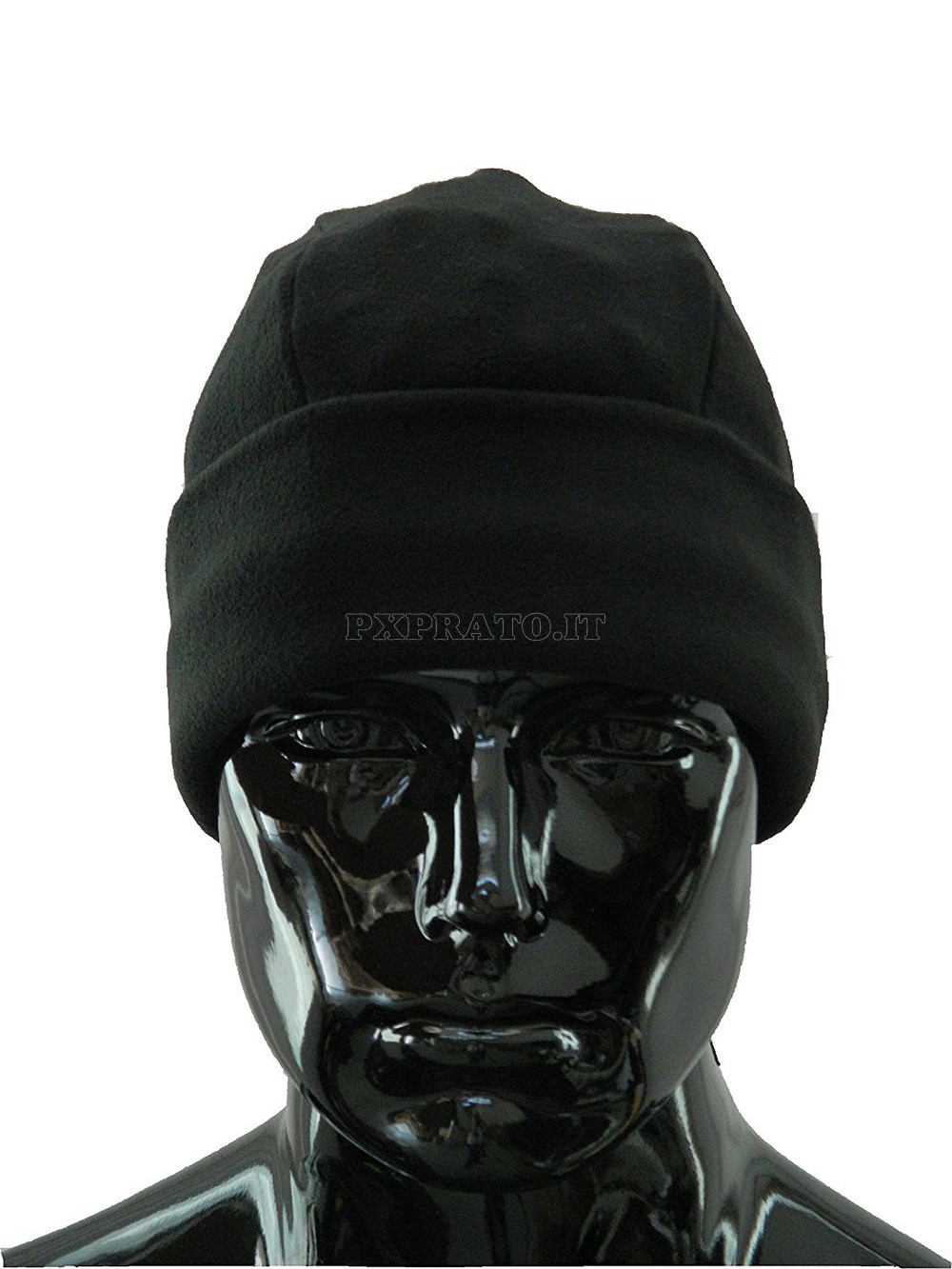 Cappello Tondo Zuccotto Militare Nero in Pile - PXPrato