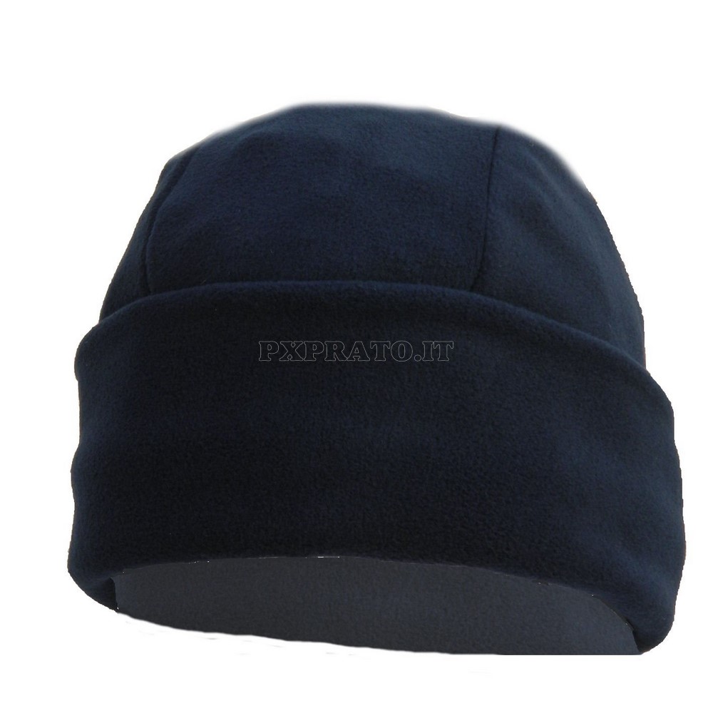 Cappello Tondo Zuccotto Militare Blu Navy in Pile - PXPrato