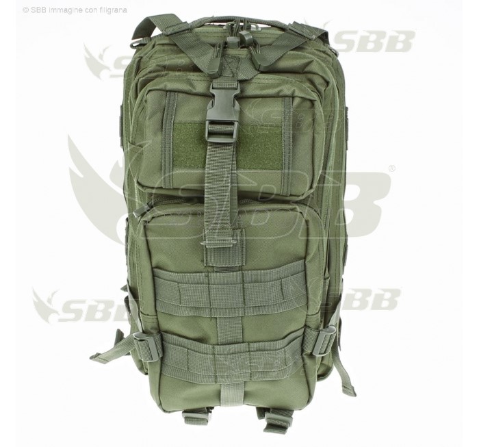 SBB Zaino Verde Oliva 30 Litri Small Esercito Italiano Militare Tattico  SoftAir Modulare Molle in Nylon Compact Modular Style Assault Pack - PXPrato