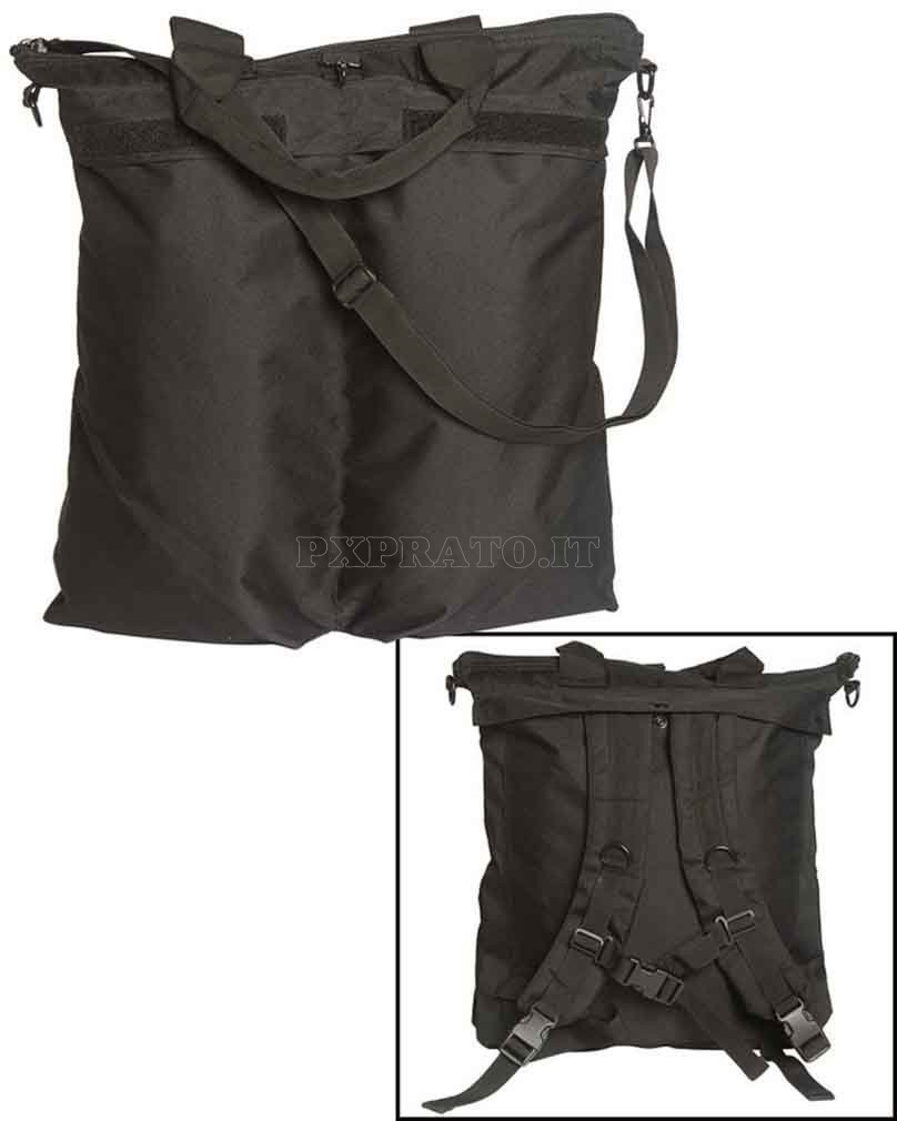 Borsa Porta Casco Da Volo ALGI - Nero, Con Tasca Per Laptop, Design Militare Americano - Foto 7