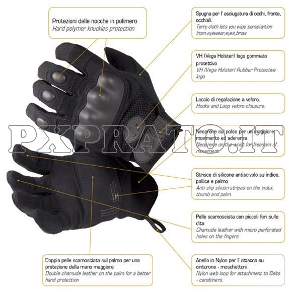 Guanti Tattici Militari Con Protezione TPR E XRD – Touchscreen, Per Softair, Moto E Trekking, Nero