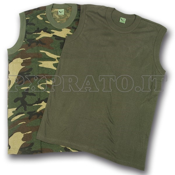 T-Shirt Canottiera Verde Militare PATTON BLUCITY