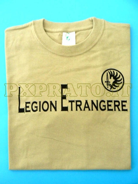 Maglietta Militare Legione Straniera Legion Etrangere 2 REP Sabbia Scritta